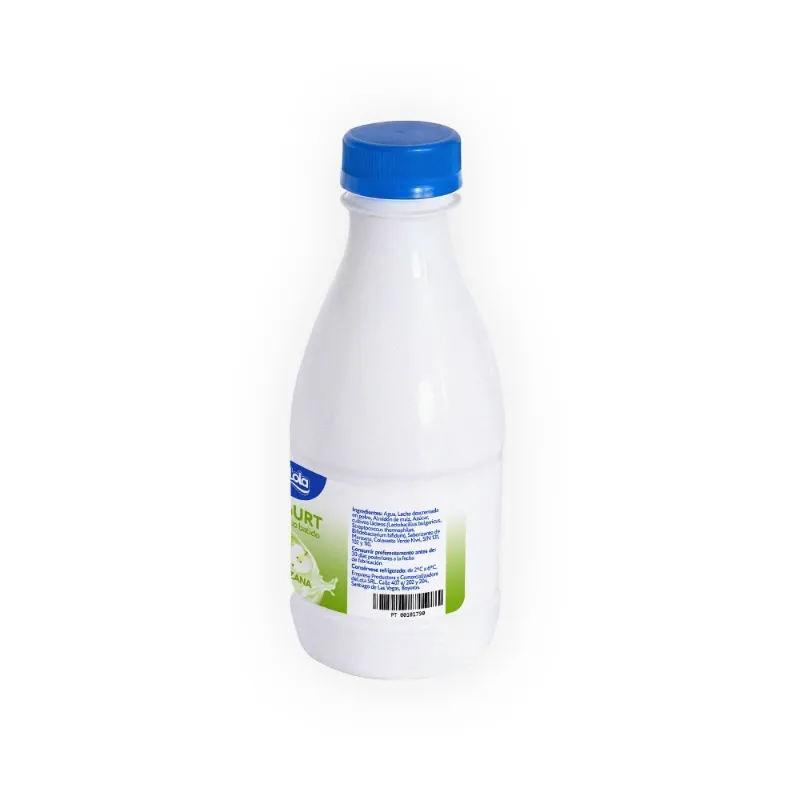Yogurt Probiótico de coágulo batido deLola 500ml sabor Manzana x 50 Unidades