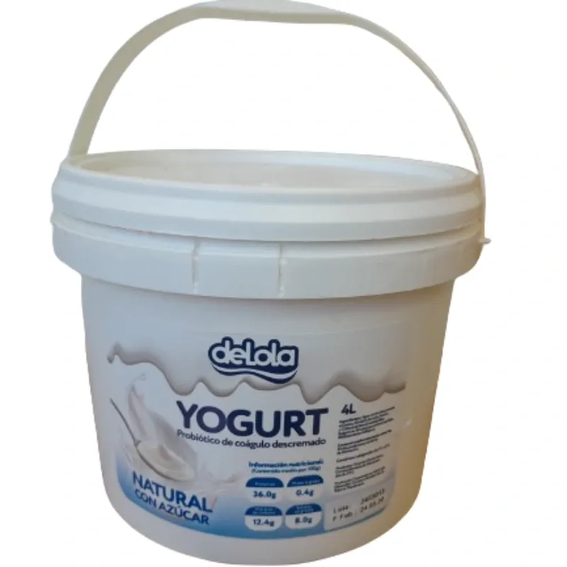  Yogurt Probiótico Natural Azucarado deLola (4lts) 
