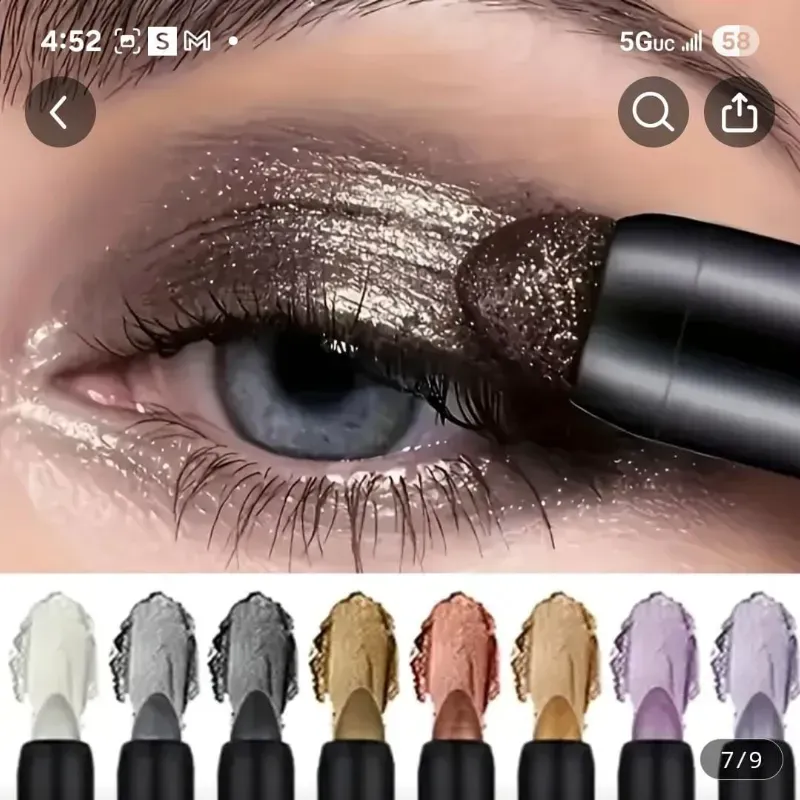 Sombras de ojos con brillo 