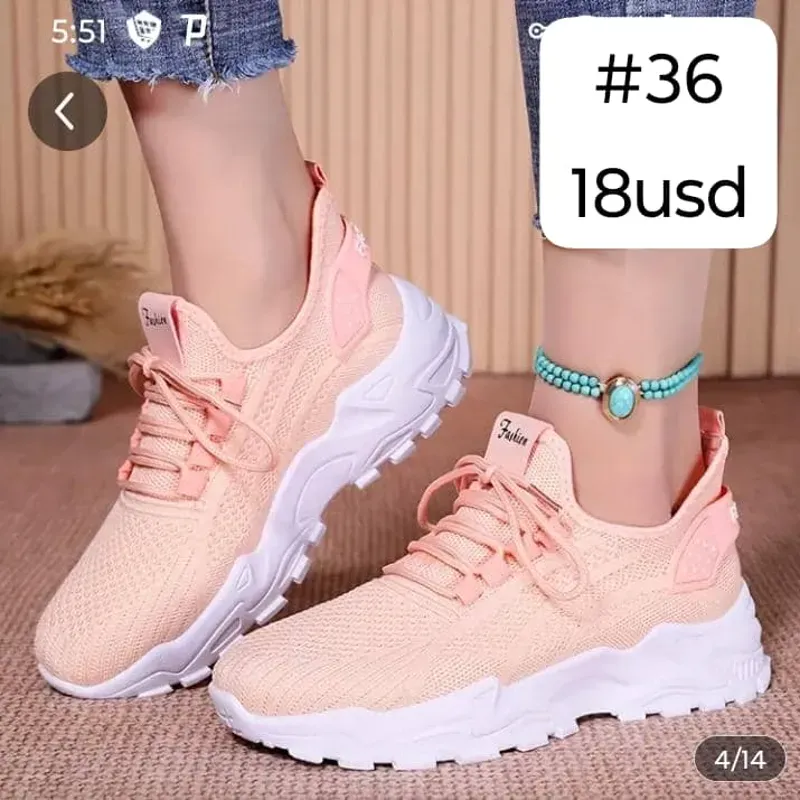 Tenis salmón claro