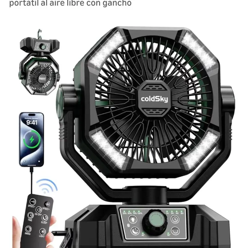 Ventilador recargable coldsky verde