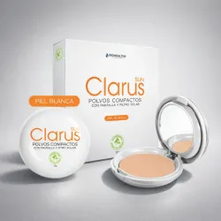 Polvos compactos con pantalla y filtro solar para piel blanca 