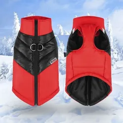 ABRIGO IMPERMEABLE TALLA M (Rojo y Negro)