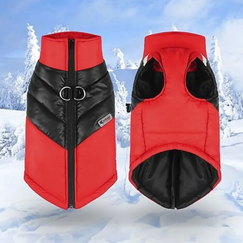 ABRIGO IMPERMEABLE TALLA M (Rojo y Negro)