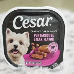 CESAR IN SAUCE PORTERHOUSE STEAK FLAVOUR 100 g (Paté con salsa, carne de res real)
