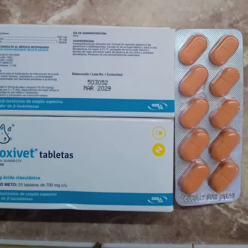 CLAVOXIVET TABLETAS 10 tabletas (Amoxicilina)