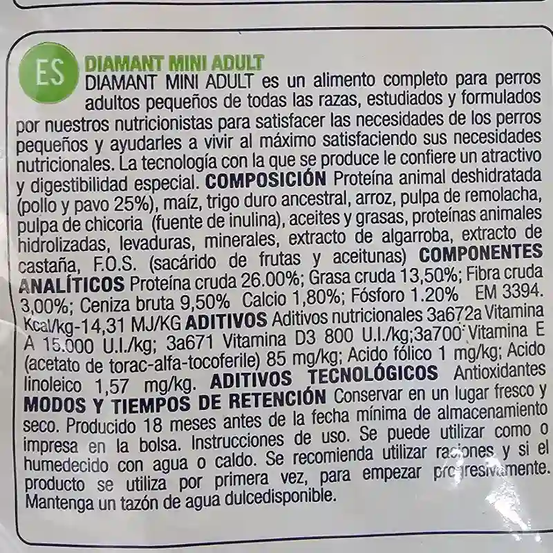 DIAMANT TOP PREMIUM ADULT MINI 15 KG