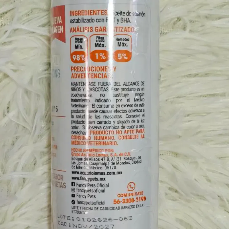 FANCY PETS ACEITE DE SALMÓN 250 ML