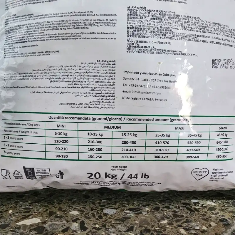 FIDOG ADULTO 20 KG