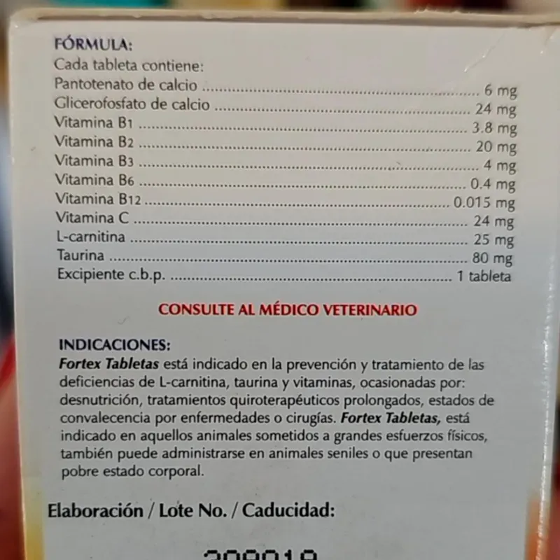 FORTEX VITAMINAS 50 TABLETAS