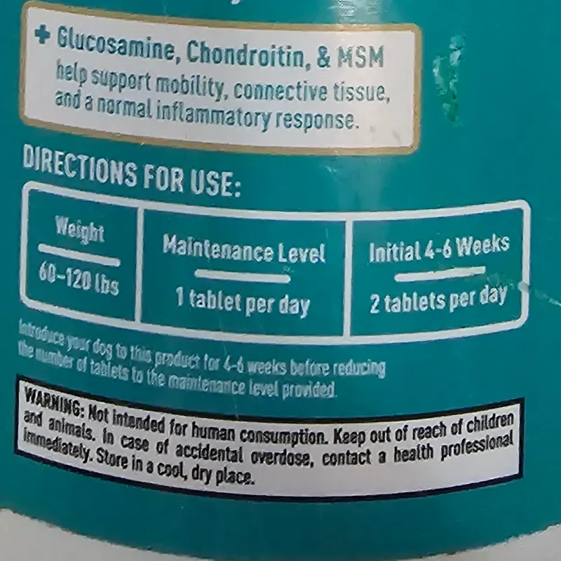 GLUCOSAMINA DOGMX HIP AND JOINT RAZAS GRANDES 120 TAB