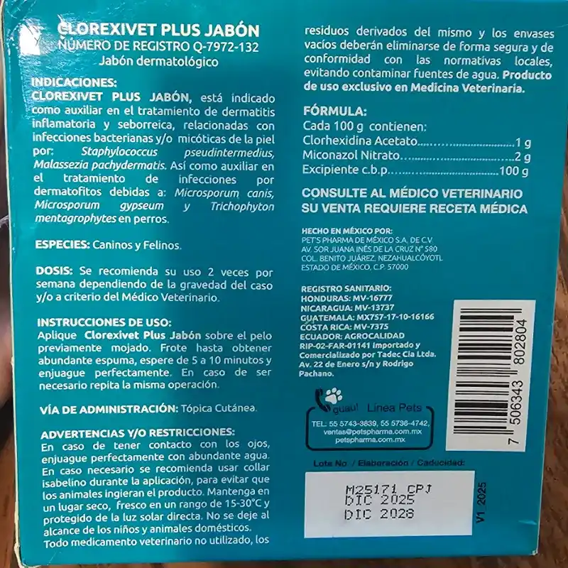 JABÓN CLOREXIVET PLUS 100 G