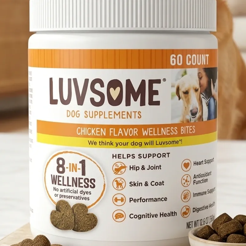 Luvsome 8-in-1 Chicken Flavor Wellness Bites 60 tab