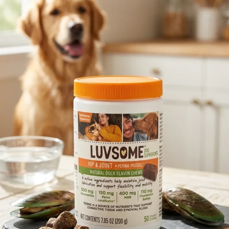 Luvsome Hip & Joint Duck Flavor Chews 50 tab