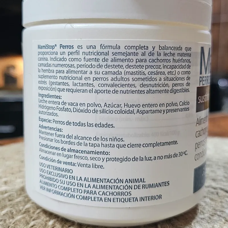 MAMISTOP SUSTITUTO LÁCTEO CANINO 250 g