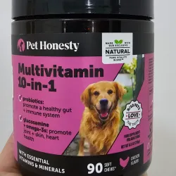 MULTIVITAMINAS 10 EN 1 PET HONESTY 90 MASTICABLES 