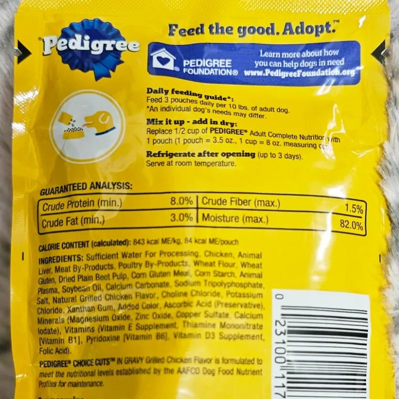 PEDIGREE GRILLED CHICKEN FLAVOUR 100 g (Sabor Pollo a la Parrillada)