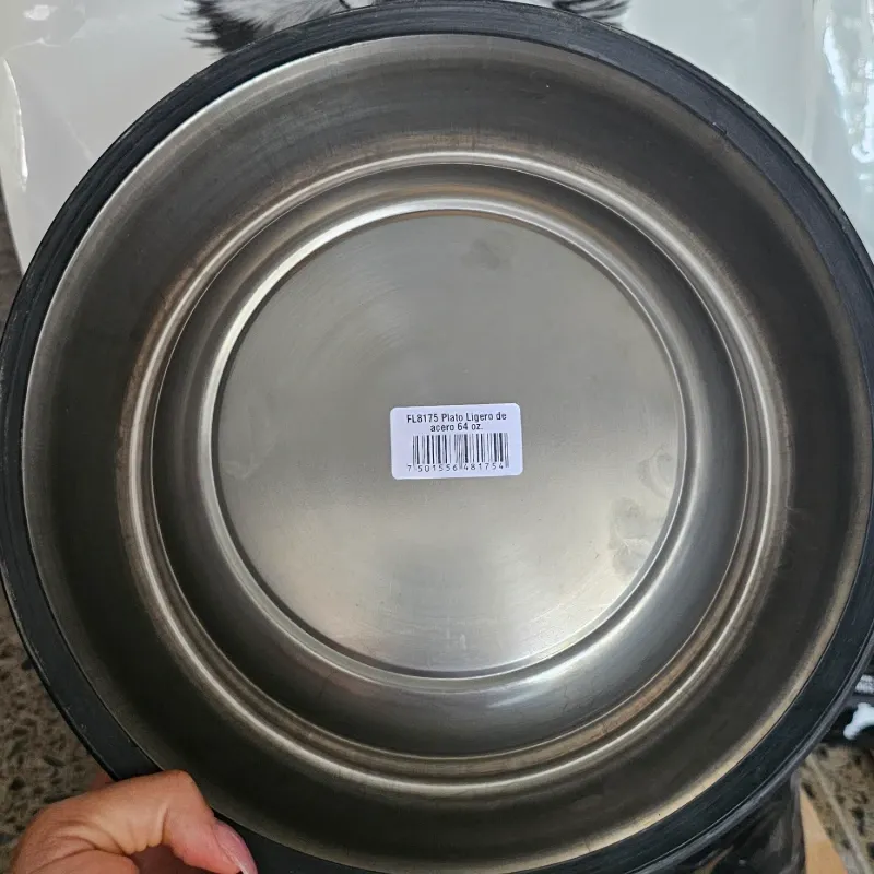PLATO ANTIDESLIZANTE DE ACERO INOXIDABLE 64 OZ