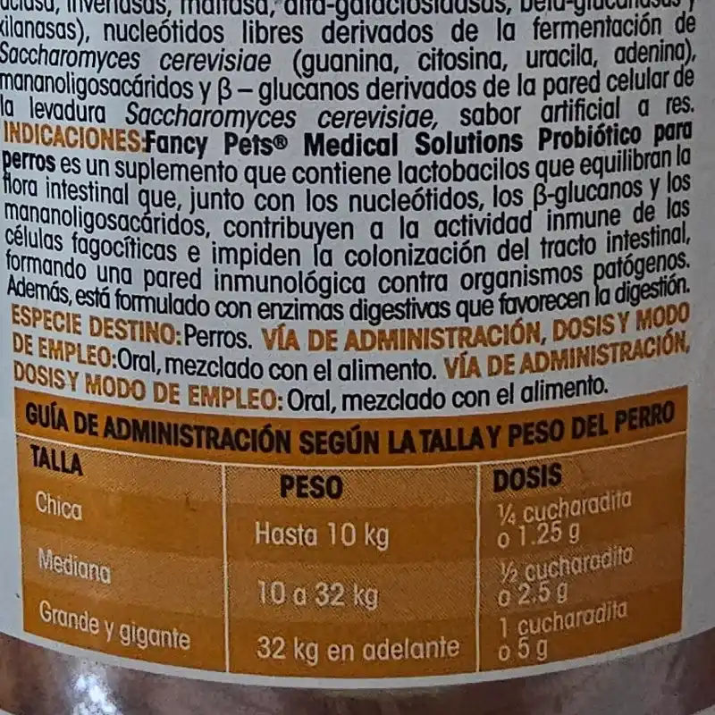 PROBIÓTICO EN POLVO PARA PERROS (90 g)