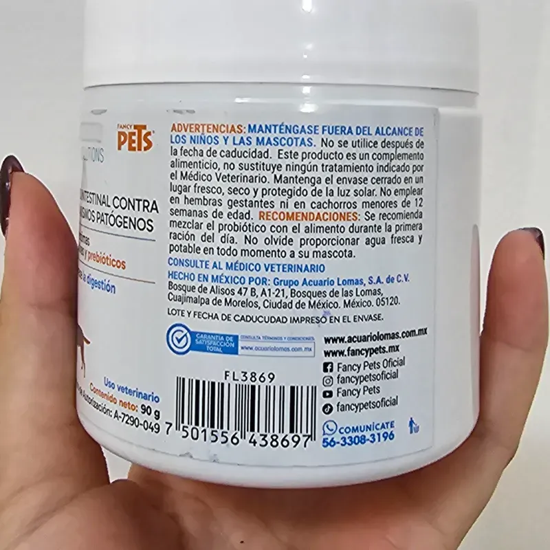 PROBIÓTICO EN POLVO PARA PERROS (90 g)