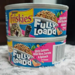 PURINA FRISKIES FULLY LOAD'D 5.5 oz (Salmón, Arroz Salvaje, Zanahorias y Espinaca en Salsa)