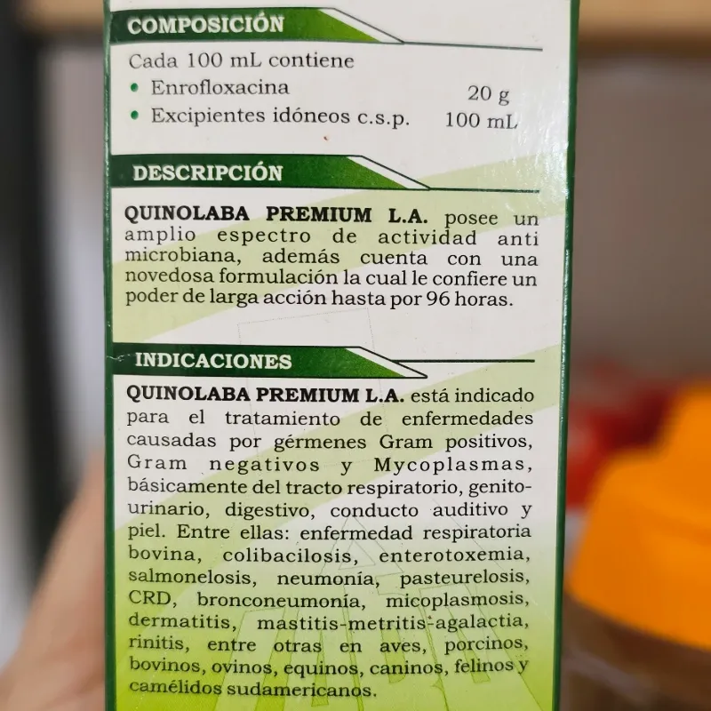 QUINOLABA PREMIUM L.A. 250 ML (Enrofloxacina)