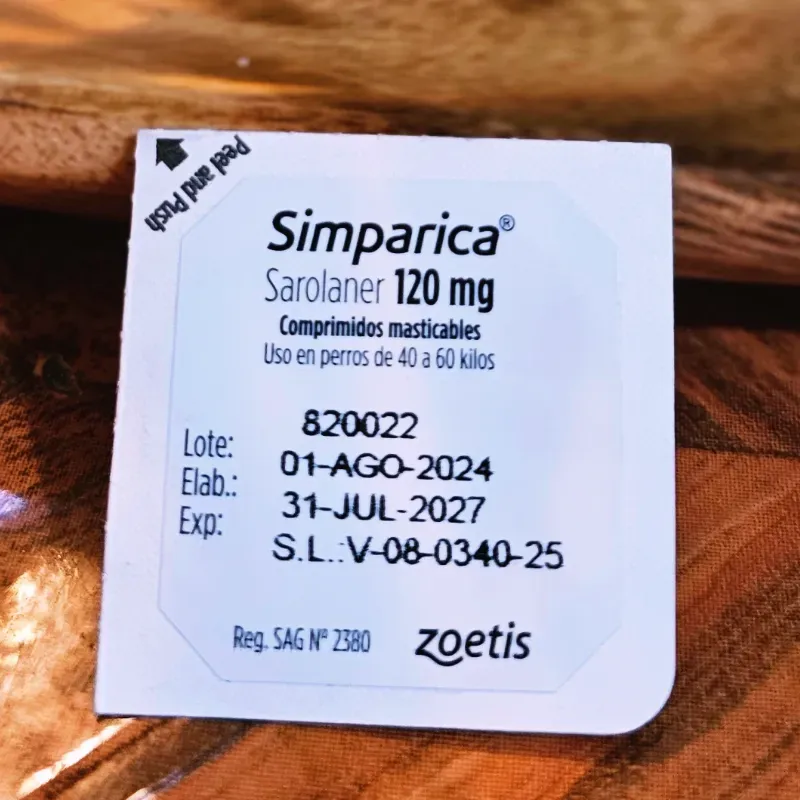 SIMPÁRICA 120 MG (40-60 KG) SAROLANER