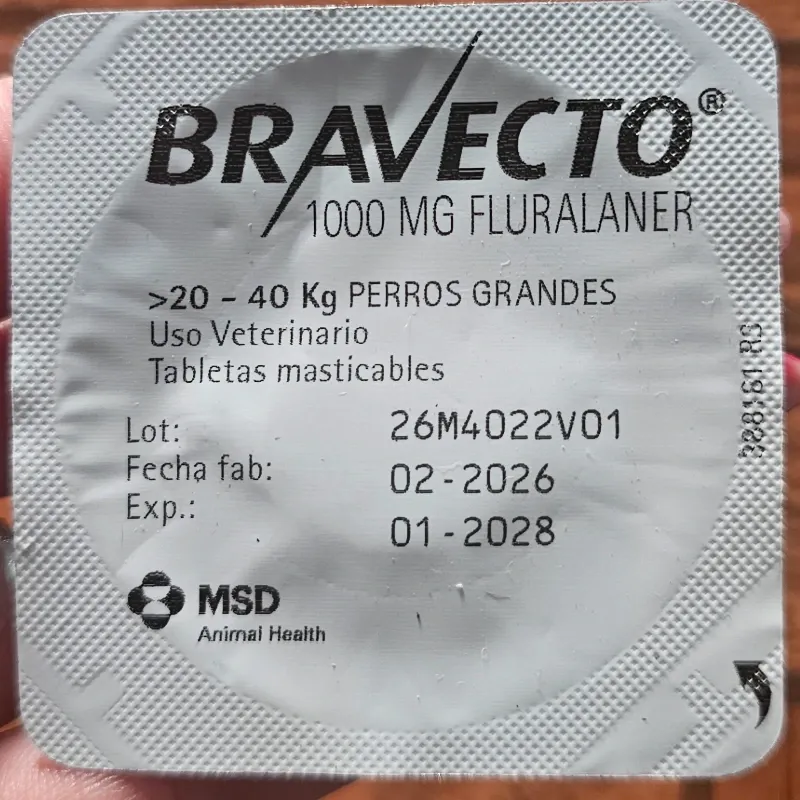 Bravecto para Perros Grandes (20 a 40 kg) - Pastilla Masticable