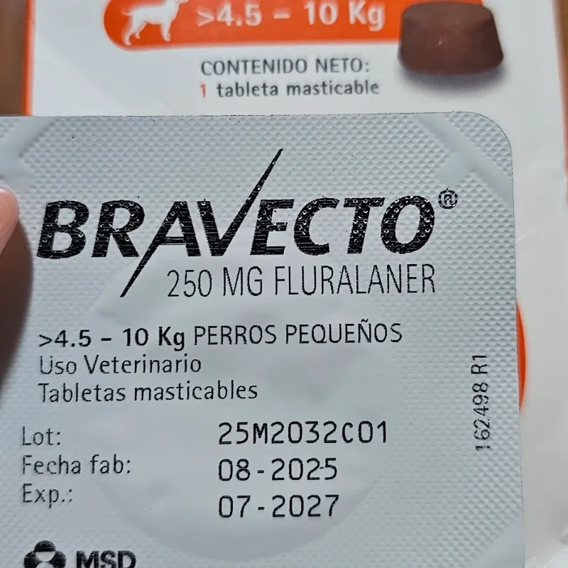 Bravecto para Perros Pequeños (4.5 a 10 kg) - Pastilla Masticable
