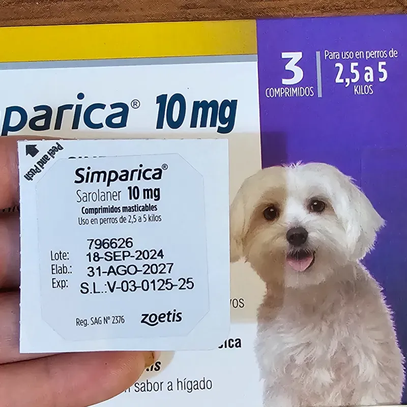 SIMPARICA 10 MG (2.5-5 KG) SAROLANER 