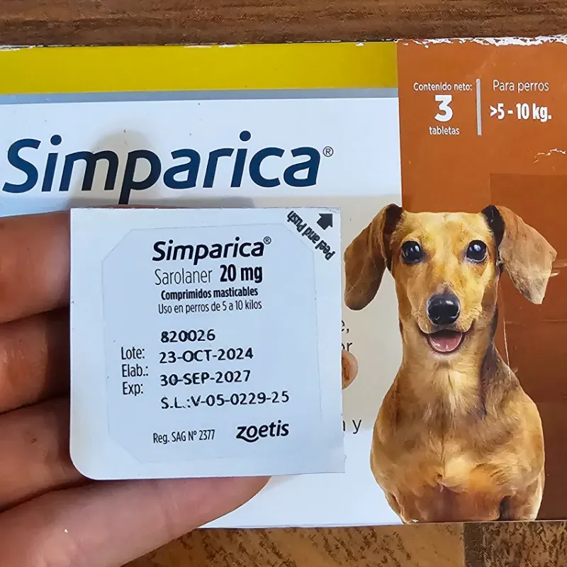 SIMPARICA 20 MG (5-10 KG) SAROLANER 