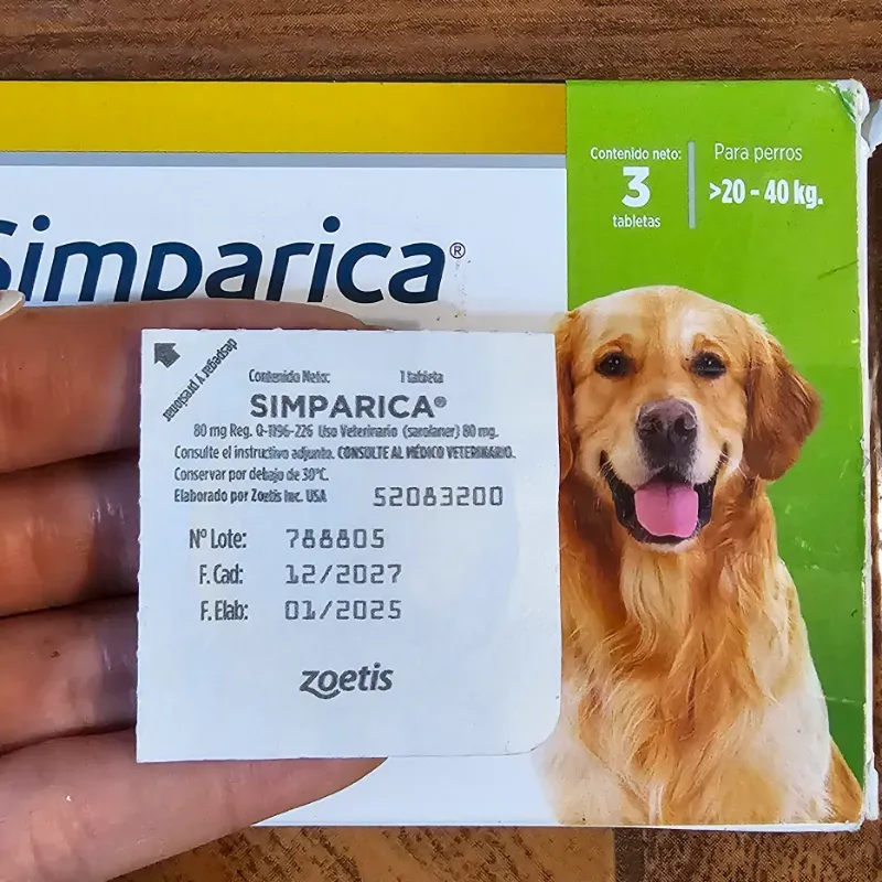 SIMPÁRICA 80 MG (20-40 KG) SAROLANER 