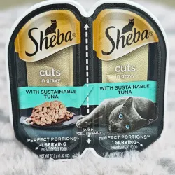 SHEBA WITH SUSTAINABLE TUNA 75 g (Atún en trozos tiernos en salsa)