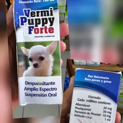 VERMI PUPPY FORTE 100 ML (Albendazol, Prazicuantel, Pamoato de Pirantel) 