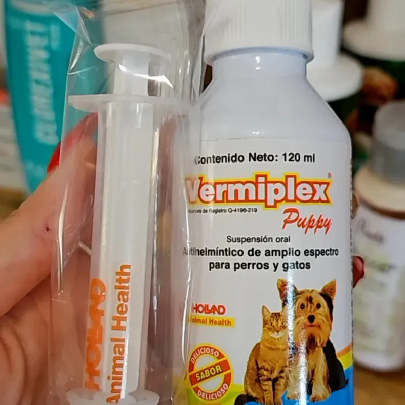 VERMIPLEX PUPPY 120 ML (Pamoato de pirantel + Oxantel)