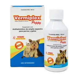 VERMIPLEX PUPPY 120 ML (Pamoato de pirantel + Oxantel)