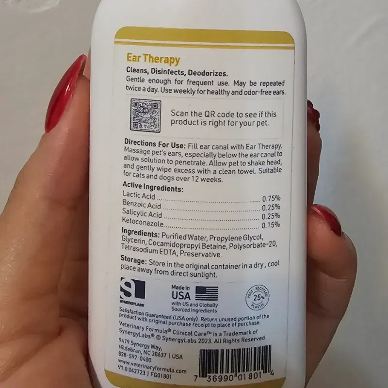 VETERINARY FORMULA CLINICAL CARE EAR THERAPY 118 ML