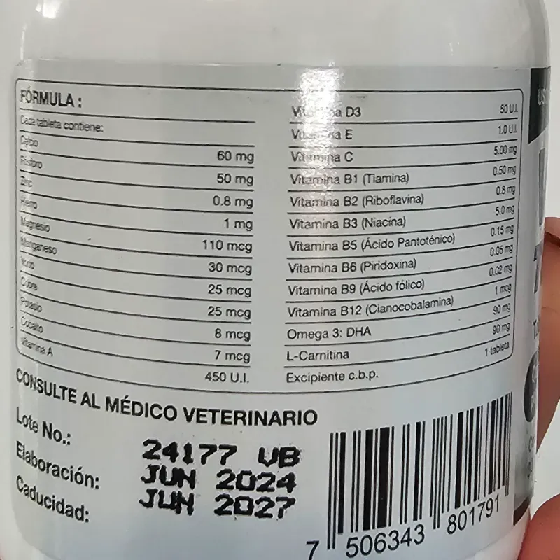 VITHA-TABS MULTIVITAMINICO RAZAS PEQUEÑAS