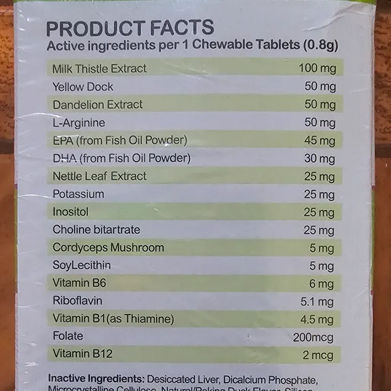 ZENPAWS CARDO MARIANO, SUPLEMENTO HEPÁTICO 180 TAB