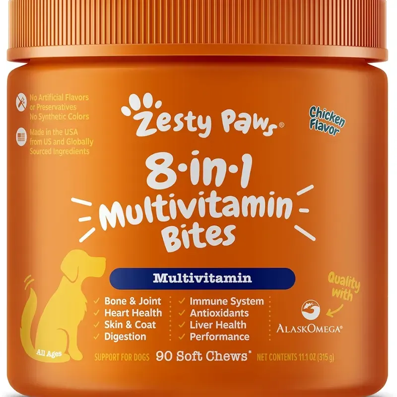 Zesty Paws 8 in 1 multivitamin Bites 90 masticables