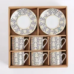 Juego de tazas de café con platillos 