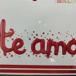 ‼️Cartel rojo de Te Amo (cursiva)‼️