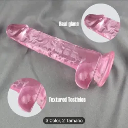 ‼️Consolador Realista con Ventosa: Placer Manos Libres en Color Rosado‼️(5)
