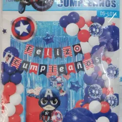 DS-L014 Set de Globos de 50 Piezas - Temática Pequeño Capitán América
