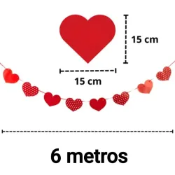 ‼️Guirnaldas de corazon de papel de 6 metros‼️ 