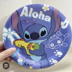 ‼️Juego de 10 platos Desechables- Stich aloha‼️