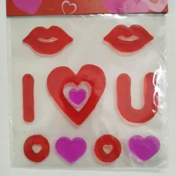 Pegatinas grandes de gel decorativas - I ♥️ U