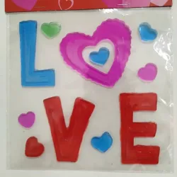Pegatinas grandes de gel decorativas - LOVE