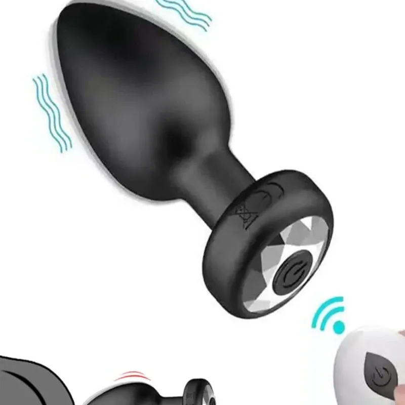 ‼️Plug Anal vibrador con mando inalámbrico carga USB‼️