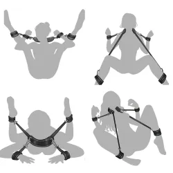‼️Set BDSM de Ataduras – Muñequeras y Tobilleras para Juegos Fetiche‼️(2)